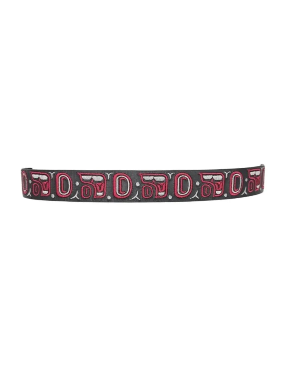 Ernest Swanson Formline Black Leather Belt with Northwest Native Design  38